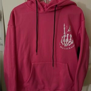 Motherhood Vibrant Pink Graphic Hoodie